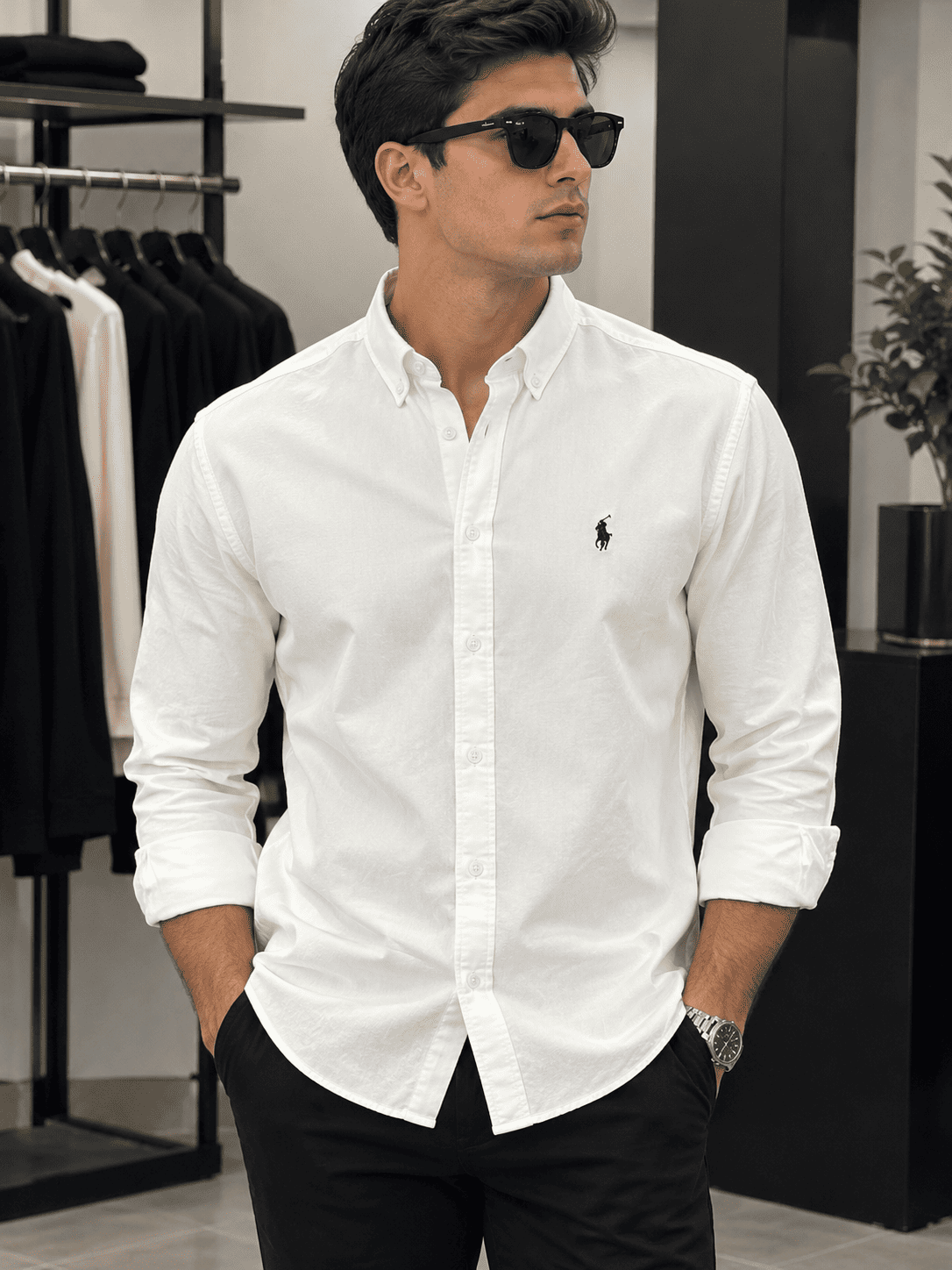 Polo Ralph Lauren Erkek Uzun Kollu Gömlek - Beyaz